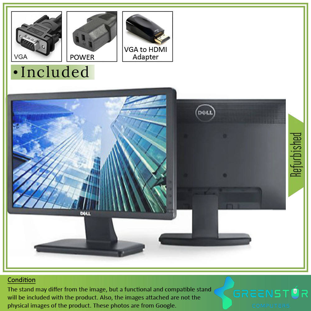  Refurbished(Good) - Dell E1913 19" Widescreen 1440x900 HD LED Backlight LCD TN Monitor
